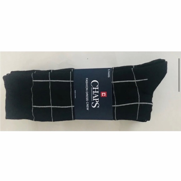 New Chaps Fashion Dress Crew Socks 5 Pairs size 9-11 - Picture 8 of 16
